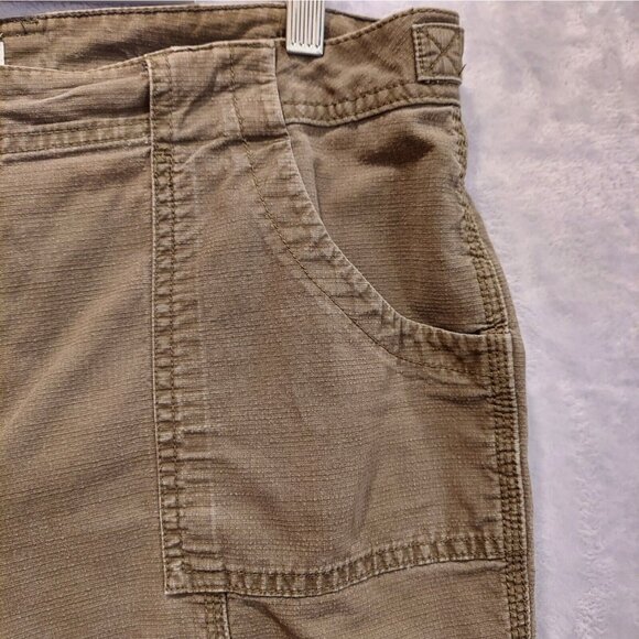 Coldwater Creek Capri Womens 16 Brown rip stop waist side tab Natural Fit Casual - Picture 14 of 16